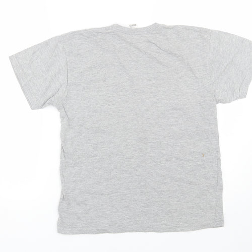 Stars & Stripes Boys Grey   Basic T-Shirt Size 12-13 Years