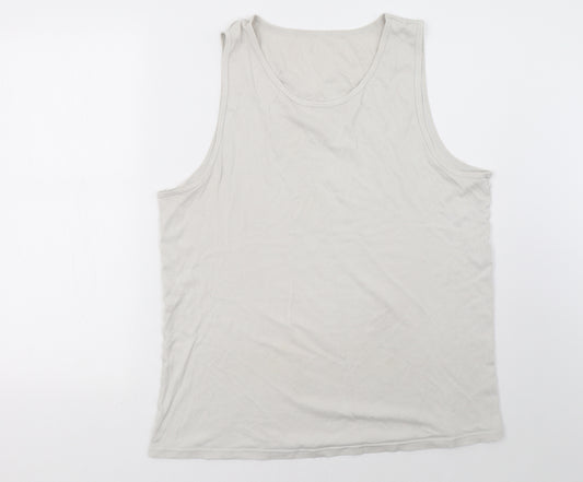 George Mens White   Basic Tank Size 2XL