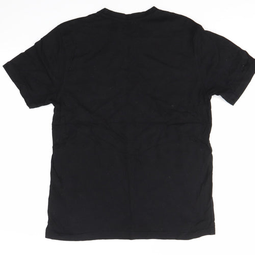 Mountain Life Mens Black   Basic T-Shirt Size S