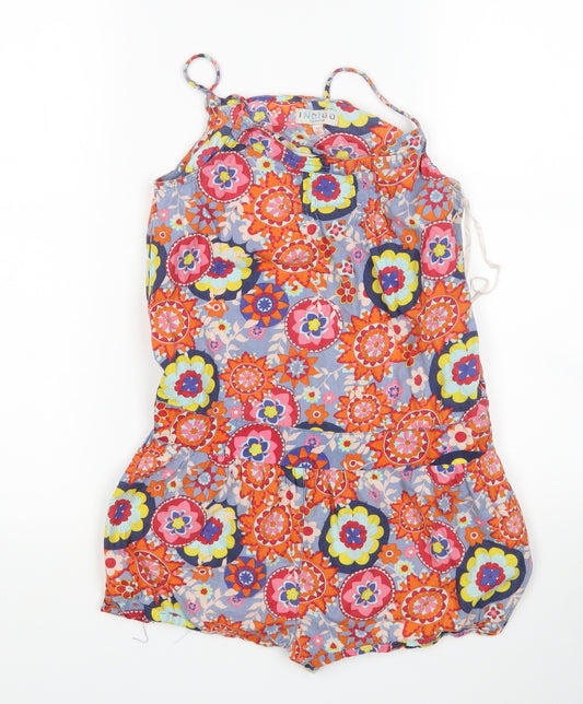 M&S Girls Multicoloured Floral  Playsuit One-Piece Size 13 Years