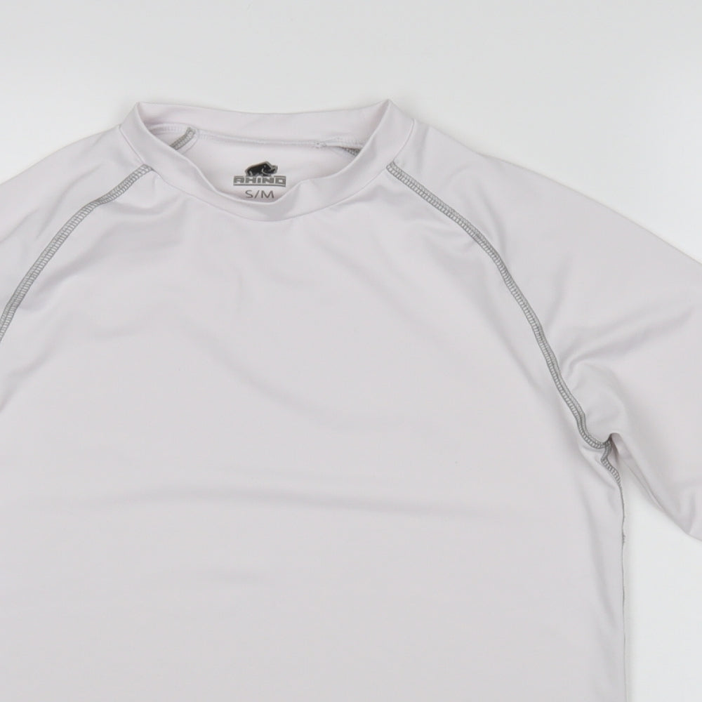 Rhio Mens White   Basic T-Shirt Size S