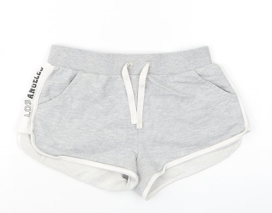 Primark Girls Grey   Hot Pants Shorts Size 9-10 Years