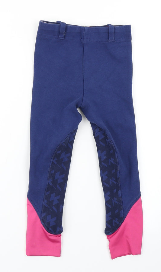 Equestrian Girls Blue   Jogger Trousers Size 4 Years