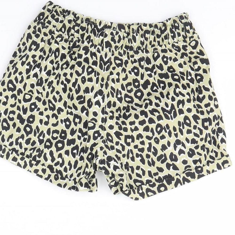 River Island Girls Green Animal Print  Culotte Shorts Size 4 Years
