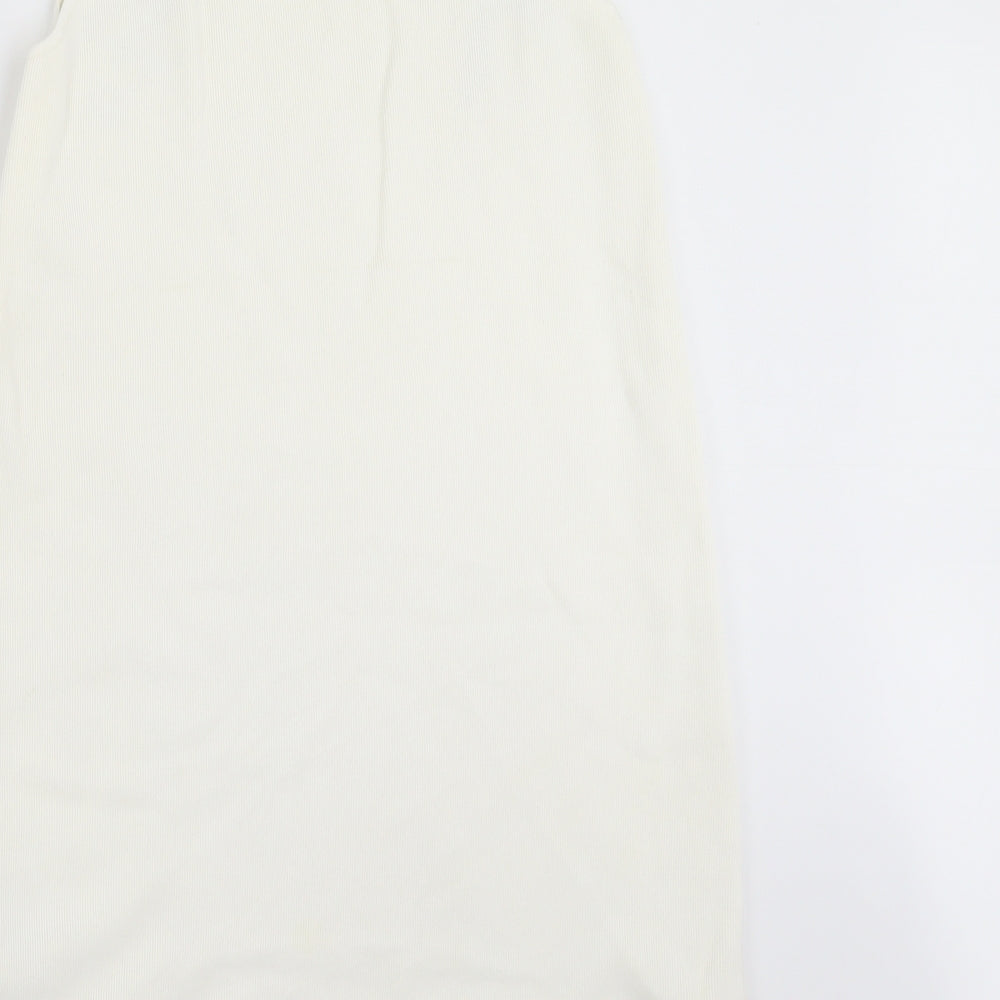 Zara Knit Womens Ivory Floral  Shift  Size S