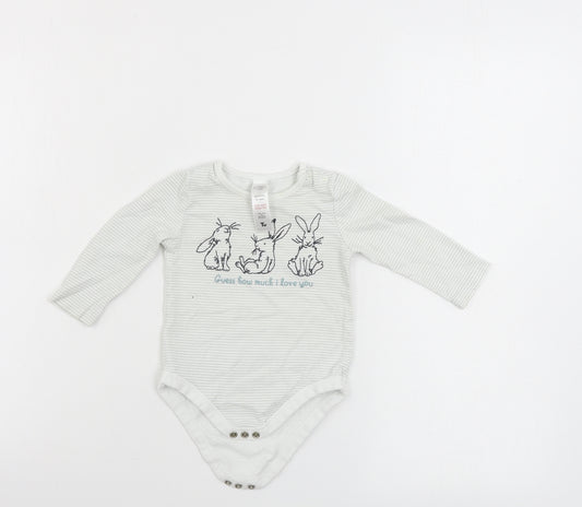 TU Baby White Striped  Babygrow One-Piece Size 6-9 Months