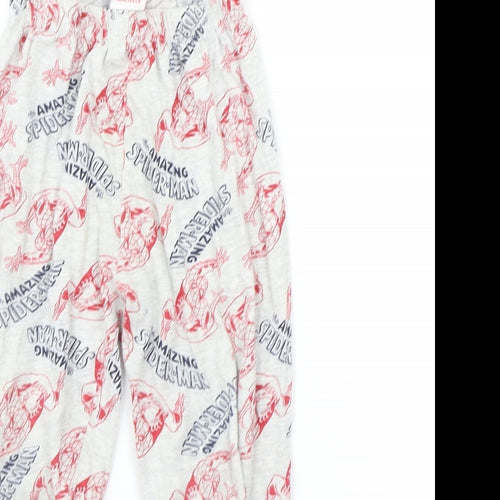 Primark Girls Grey Geometric  Top Pyjama Pants Size 4-5 Years  - MARVEL