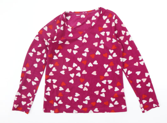 Marks and Spencer Girls Purple Geometric  Top Pyjama Top Size 8 Years  - HEARTS