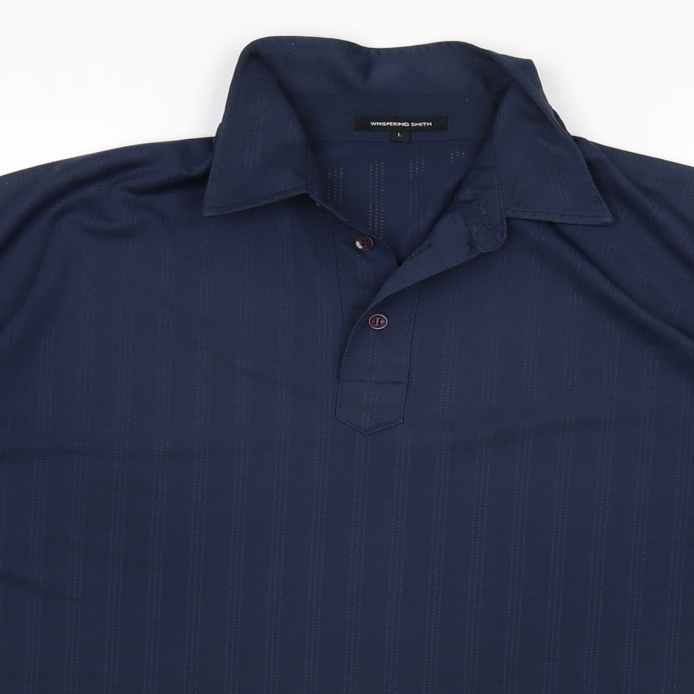Whispering Smith Mens Blue    Polo Size L