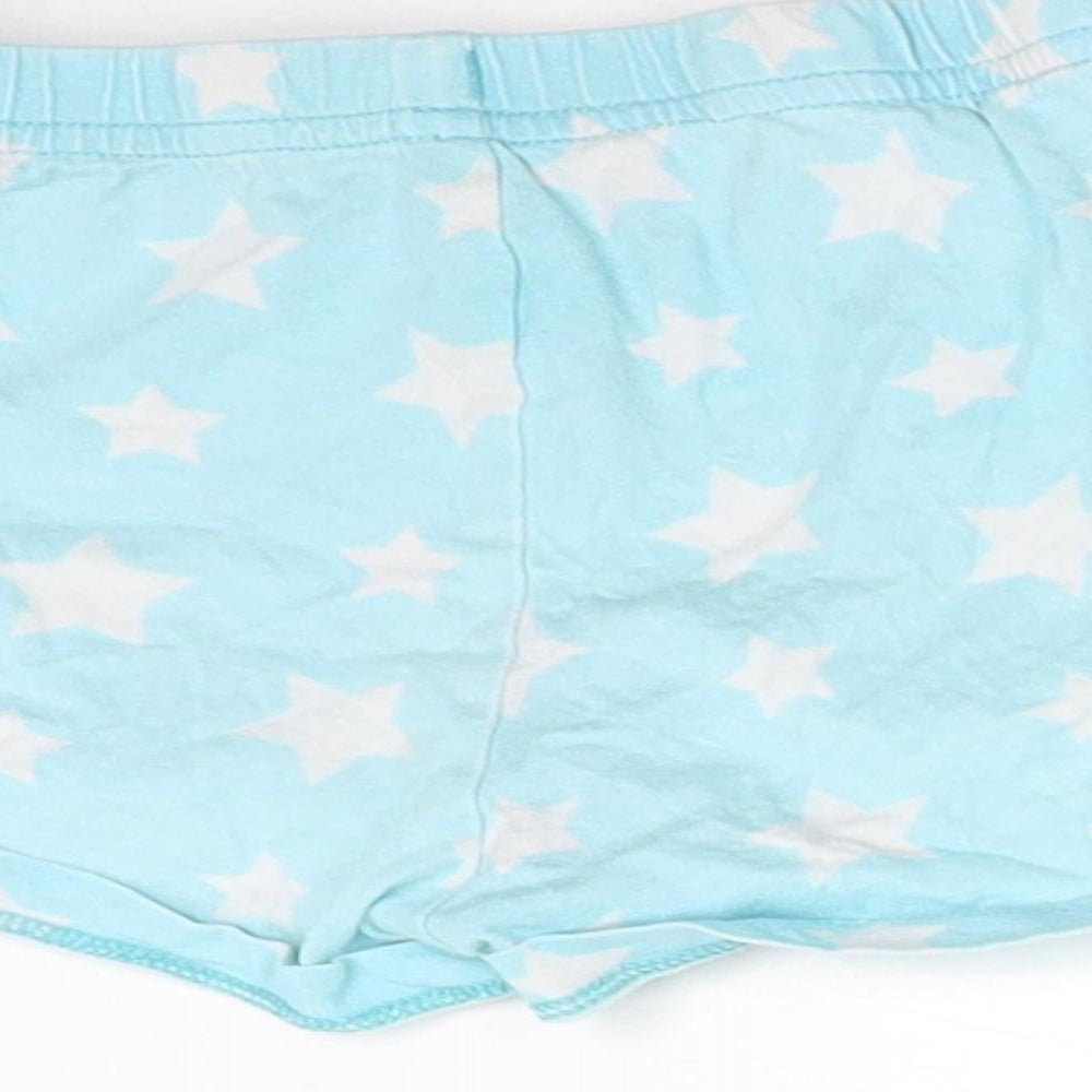 F&F Girls Blue Solid   Sleep Shorts Size 3-4 Years  - STARS