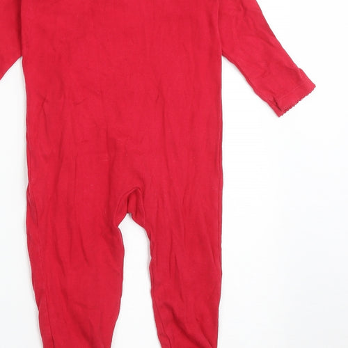 George Baby Red   Babygrow One-Piece Size 12-18 Months  - MY FIRST CHRISTMAS