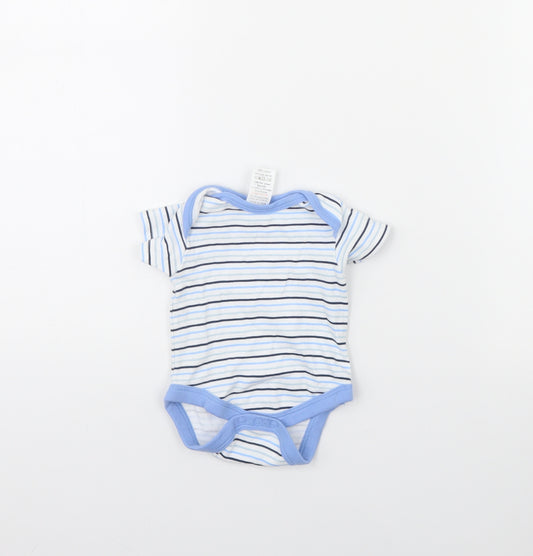 Preworn Baby White Striped  Babygrow One-Piece Size 0-3 Months  - Newborn