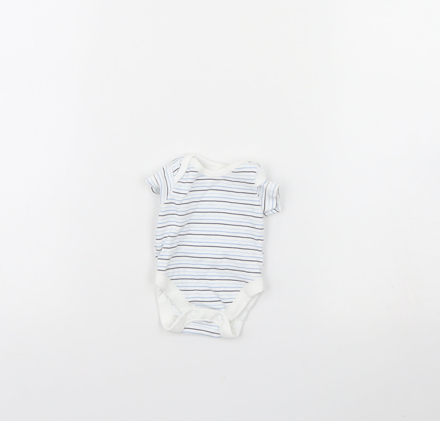 Nutmeg Baby White Striped  Babygrow One-Piece Size 0-3 Months  - Tiny baby