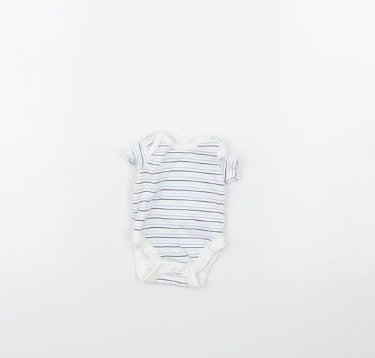 Nutmeg Baby White Striped  Babygrow One-Piece Size 0-3 Months  - Tiny baby
