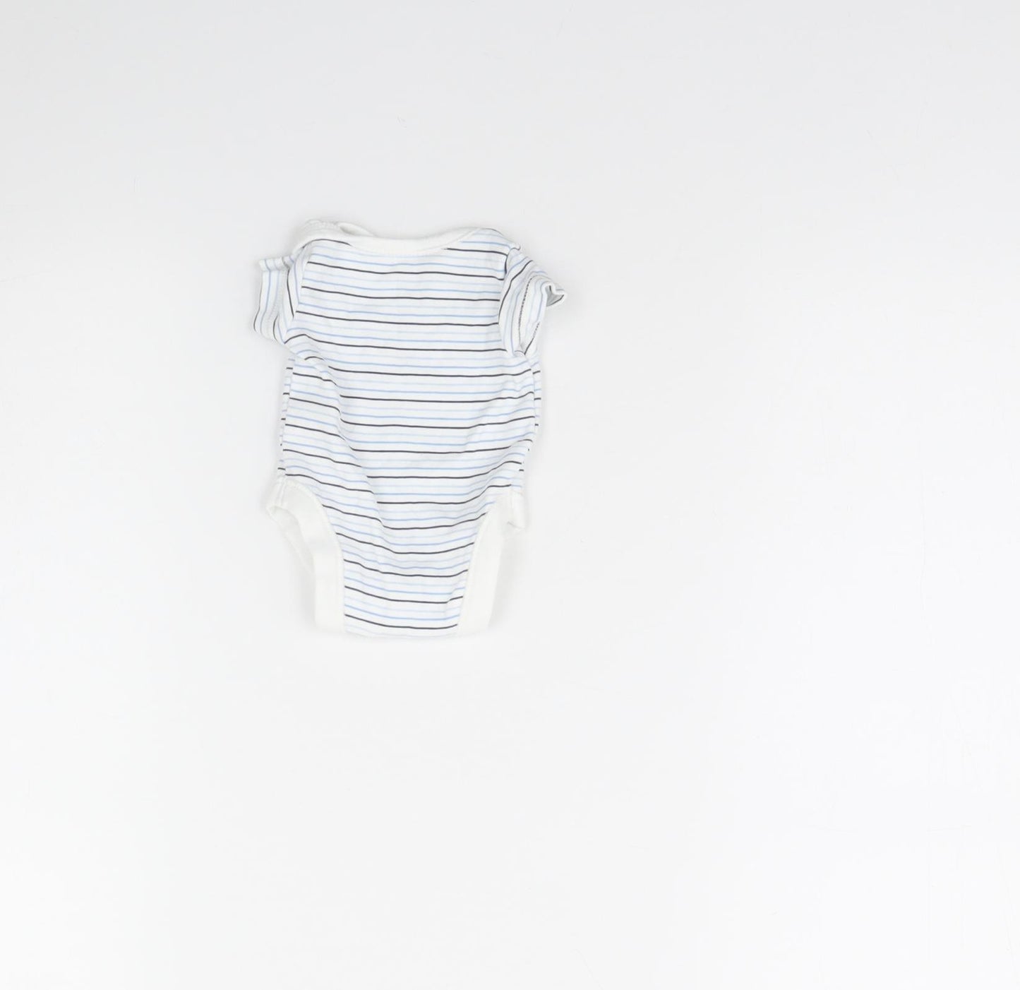 Nutmeg Baby White Striped  Babygrow One-Piece Size 0-3 Months  - Tiny baby