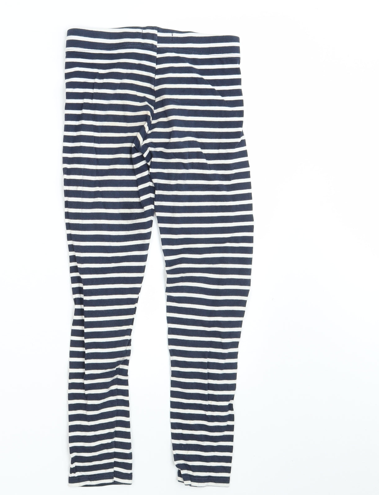M&S Girls Blue Striped  Jegging Trousers Size 10-11 Years