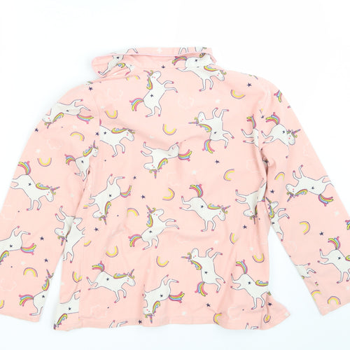 Peacocks Girls Pink Animal Print  Top Pyjama Top Size 10-11 Years  - Unicorn