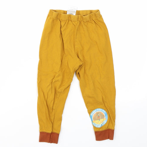 Preworn Boys Orange Geometric  Jogger Trousers Size 2-3 Years