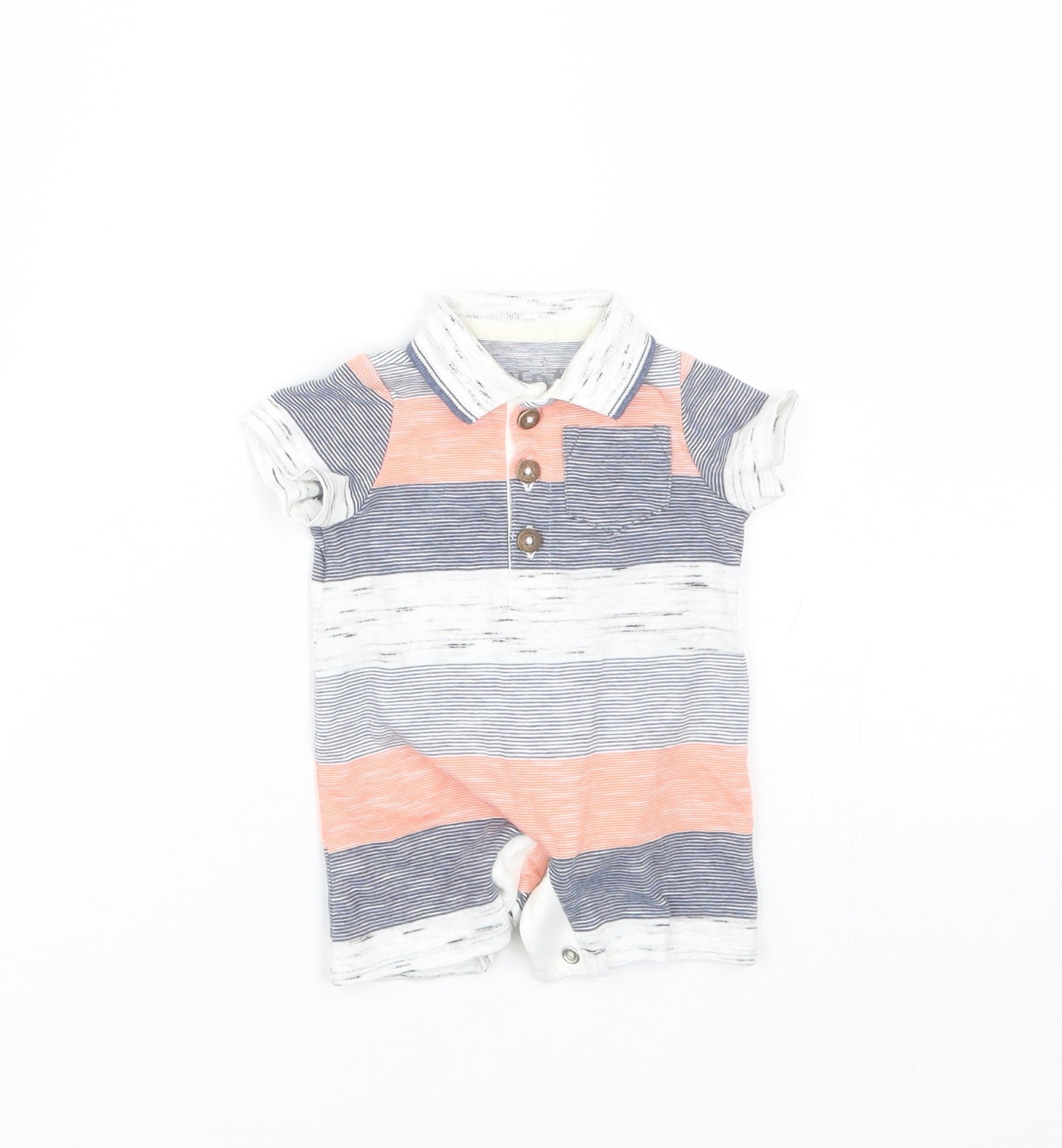 F&F Baby Multicoloured Striped  Babygrow One-Piece Size Newborn