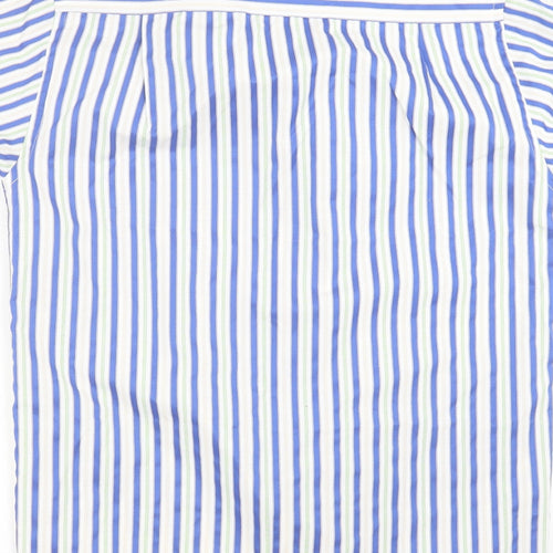 Drifter Mens Blue Striped   Dress Shirt Size S