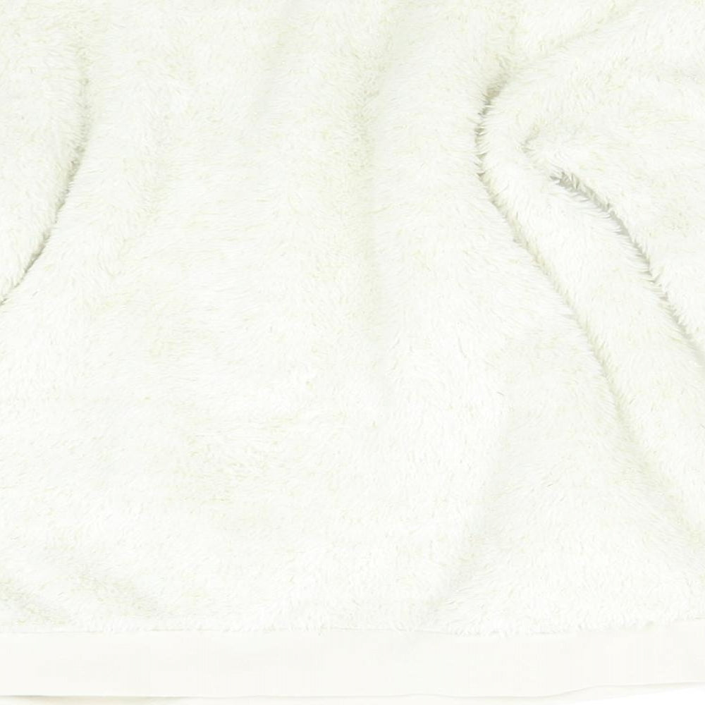 George Girls White Solid Fleece  Pyjama Top Size 8-9 Years