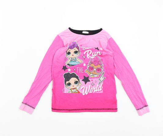 Pyjamas.com Girls Pink Solid  Top Pyjama Top Size 7-8 Years  - Barbie