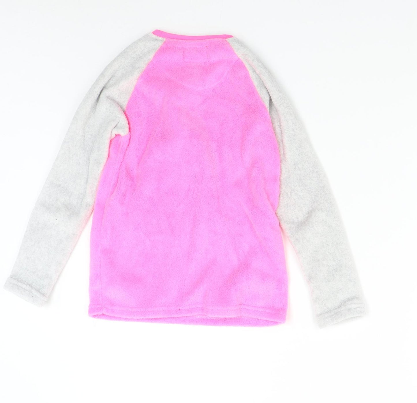 Primark Girls Pink Solid Fleece Top Pyjama Top Size 8-9 Years