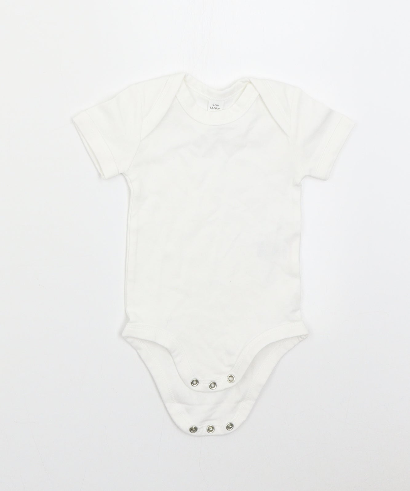 Preworn Baby White   Babygrow One-Piece Size 0-3 Months