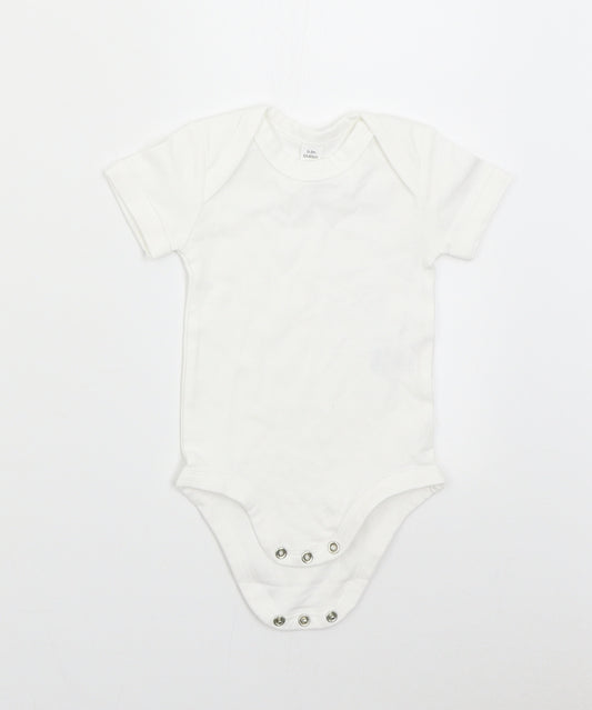 Preworn Baby White   Babygrow One-Piece Size 0-3 Months