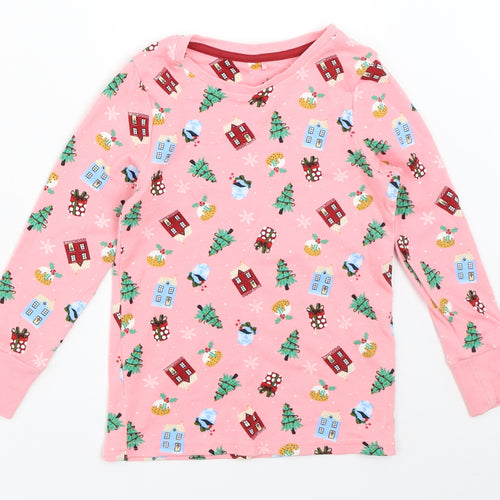 George Girls Pink Solid  Top Pyjama Top Size 3-4 Years  - christmas