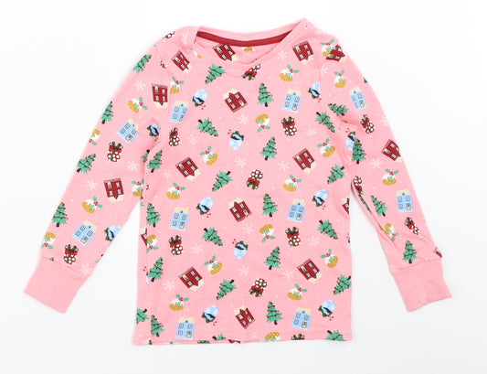 George Girls Pink Solid  Top Pyjama Top Size 3-4 Years  - christmas
