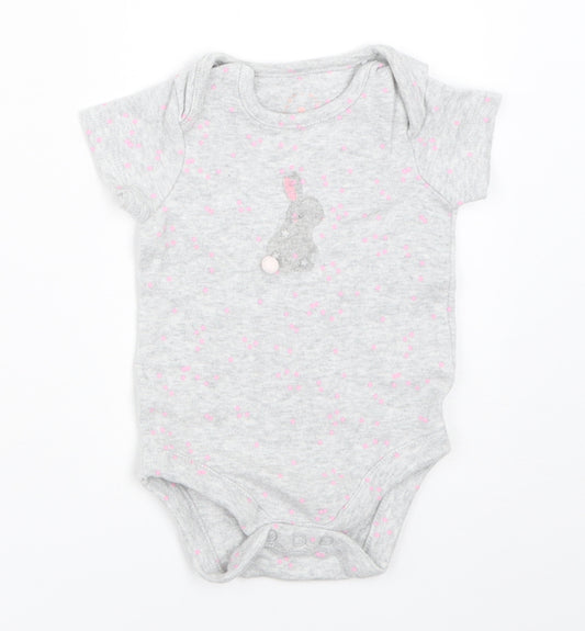 Mothercare Girls Grey   Babygrow One-Piece Size 0-3 Months