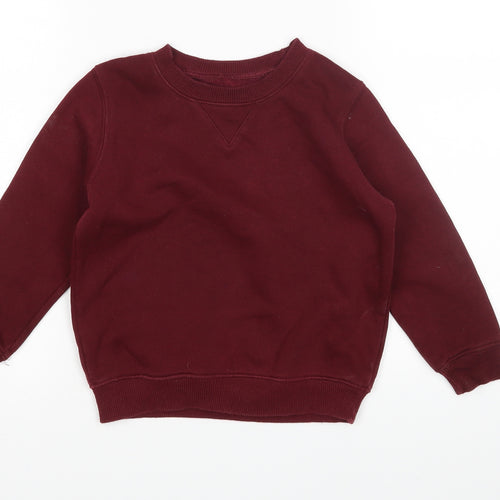 Matalan Boys Red   Pullover Jumper Size 4 Years  - School Wear