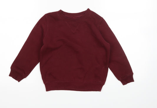 Matalan Boys Red   Pullover Jumper Size 4 Years  - School Wear