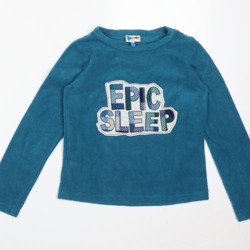 HULLABALOO Boys Blue Solid   Pyjama Top Size 9-10 Years  - EPIC SLEEP