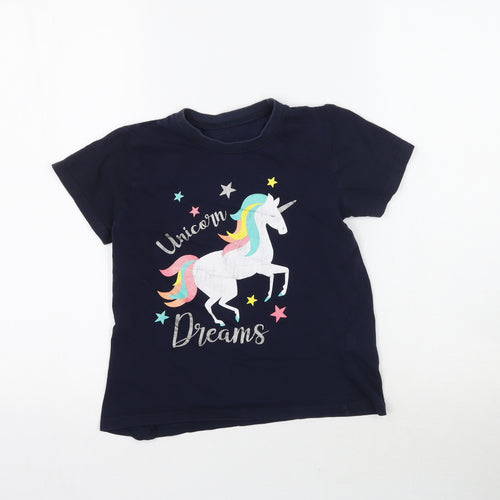 Kids Girls Blue   Top Pyjama Top Size 11-12 Years  - Unicorn Dreams