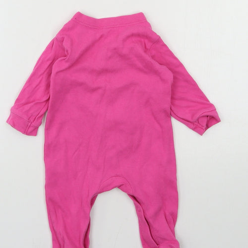 George Girls Pink  Jersey Babygrow One-Piece Size 0-3 Months  - Pretty little kitty