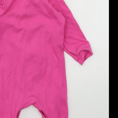 George Girls Pink  Jersey Babygrow One-Piece Size 0-3 Months  - Pretty little kitty