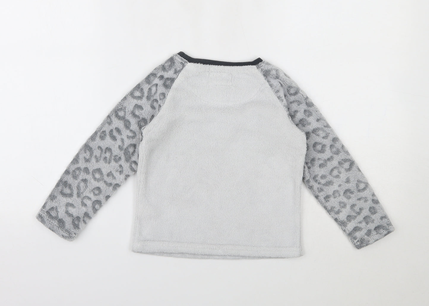 Primark Girls Grey Animal Print  Top Pyjama Top Size 3-4 Years