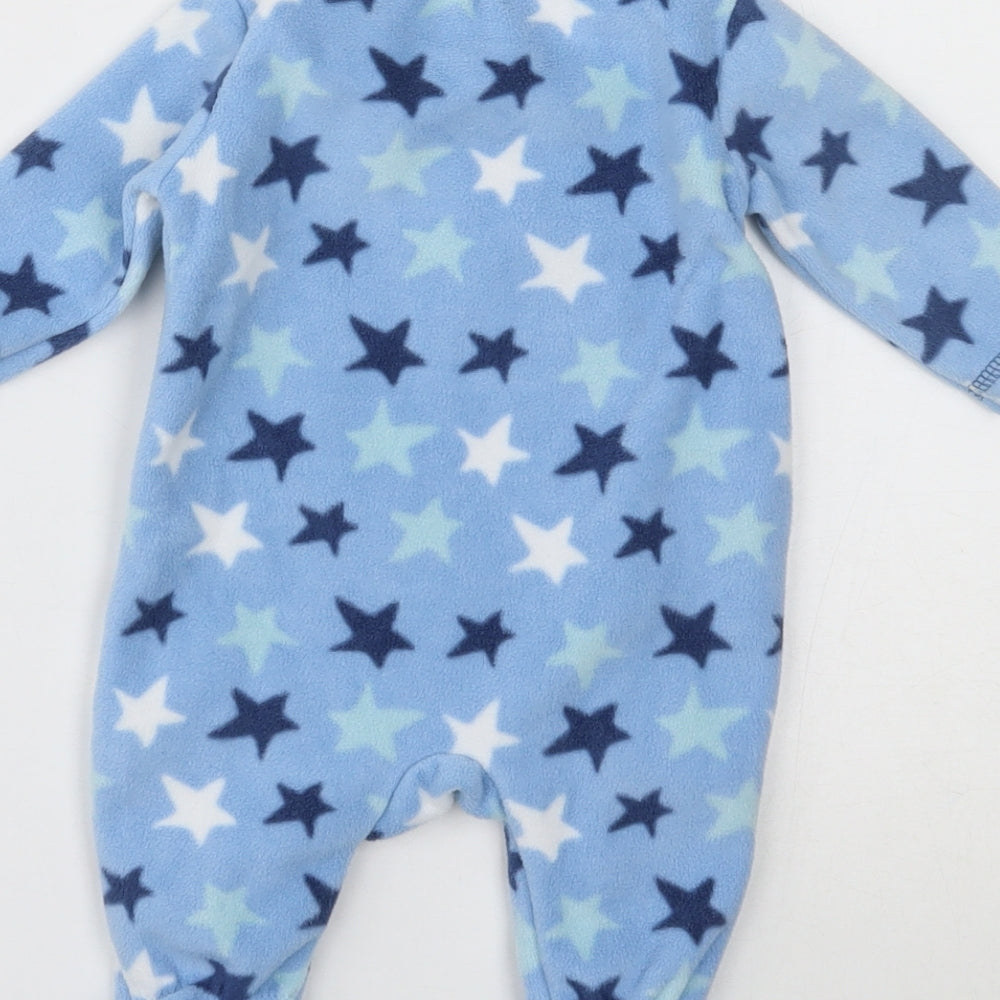 George Girls Blue Argyle/Diamond  Babygrow One-Piece Size 0-3 Months