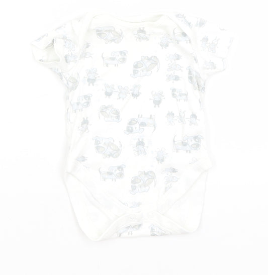 NEXT Baby White   Romper One-Piece Size 0-3 Months  - Dogs & Mice