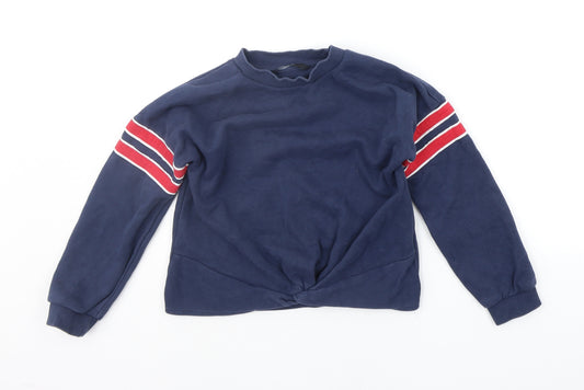 George Boys Blue Striped  Pullover Jumper Size 7-8 Years