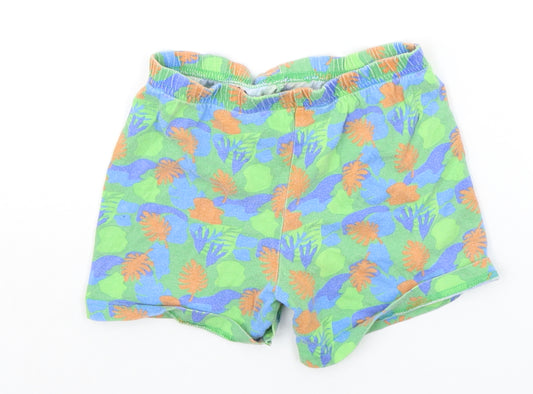 Mothercare Boys Green Floral   Sleep Shorts Size 3-4 Years