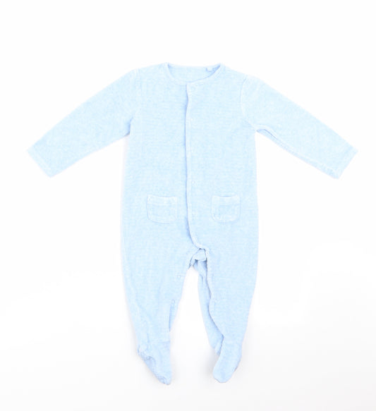 TU Boys Blue Striped  Babygrow One-Piece Size 9-12 Months