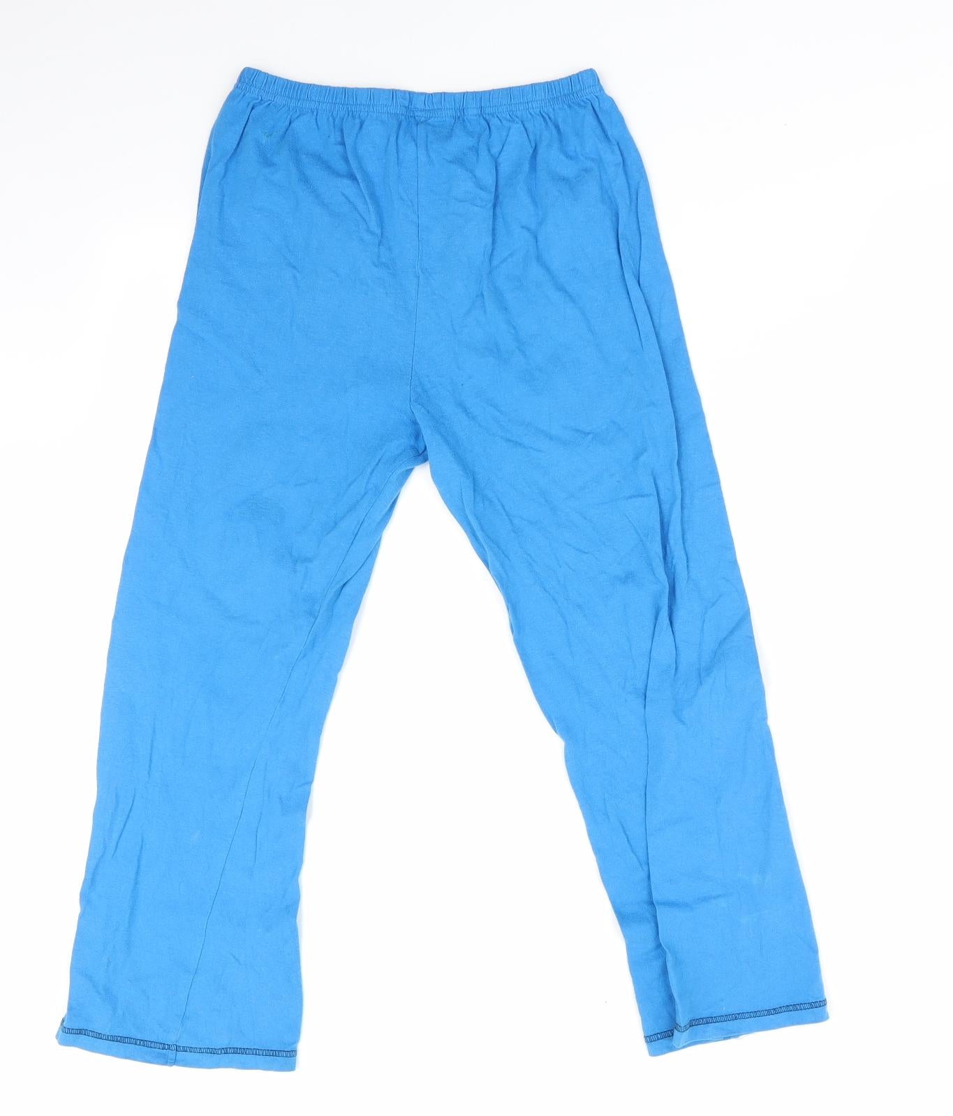 Preworn Boys Blue Solid   Pyjama Pants Size 9-10 Years  - Spiderman