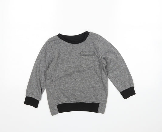 Primark Boys Grey   Pullover Jumper Size 4-5 Years