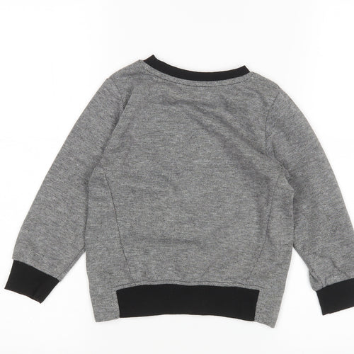 Primark Boys Grey   Pullover Jumper Size 4-5 Years
