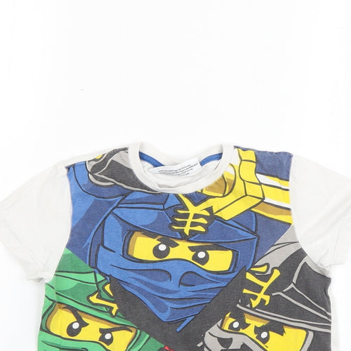 LEGO Boys Multicoloured Geometric  Basic T-Shirt Size 5-6 Years