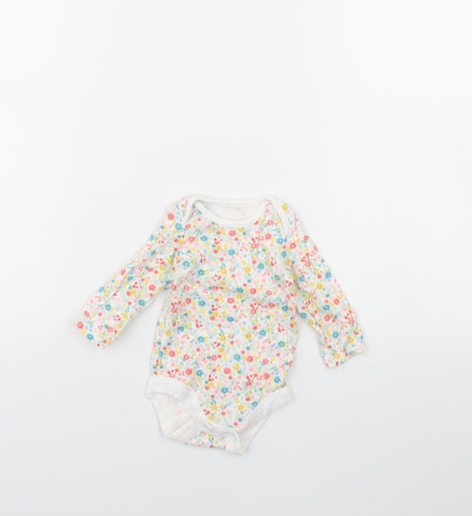 TU Baby White Floral  Babygrow One-Piece Size 0-3 Months