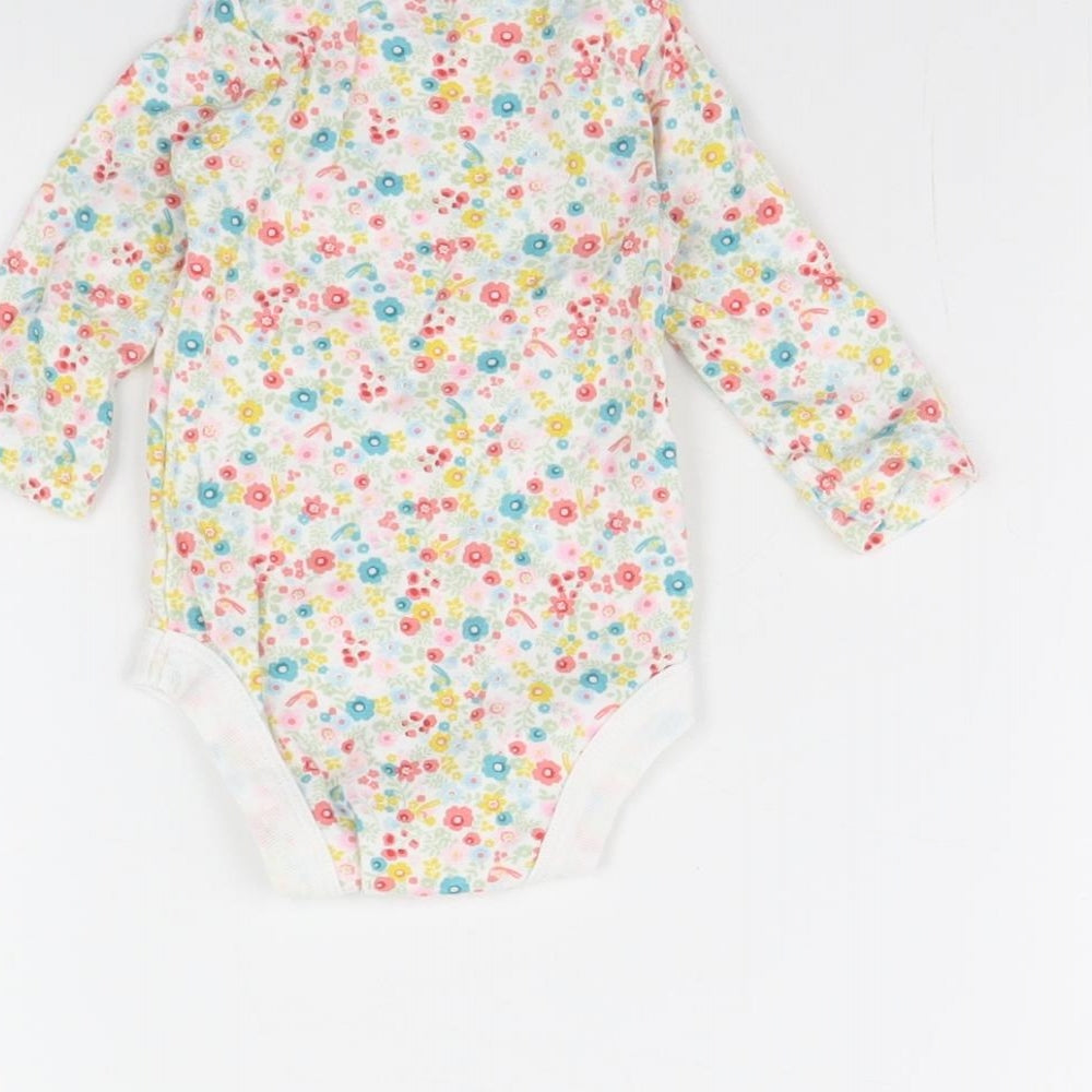 TU Baby White Floral  Babygrow One-Piece Size 0-3 Months